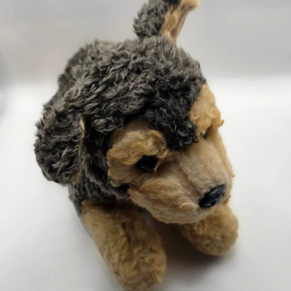 Aurora Plush Dog Black Tan German Shepherd Puppy Stuffed Animal 4x9in
